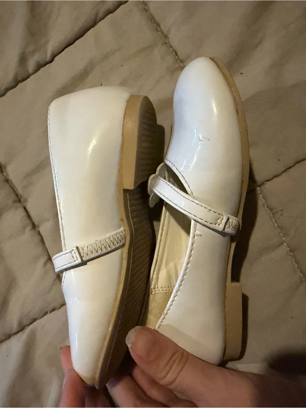 Tip Top Kids White Mary Jane Dress Shoes with Flower Accent